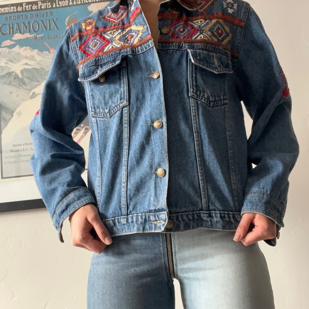 Agapo embroidered denim jacket